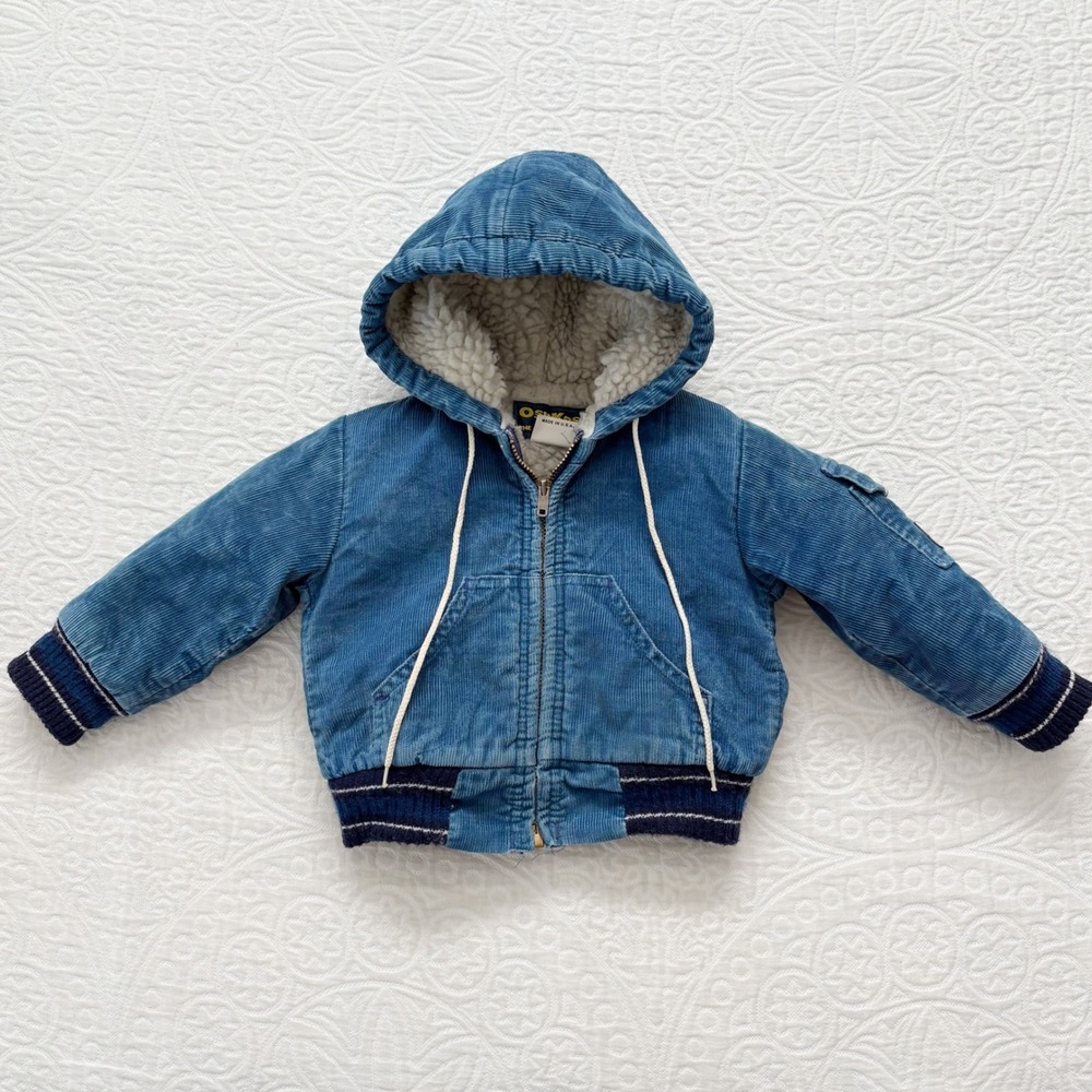 Vintage Union Made Osh Kosh B'Gosh Sherpa‎ Corduroy Jacket Sz 3T